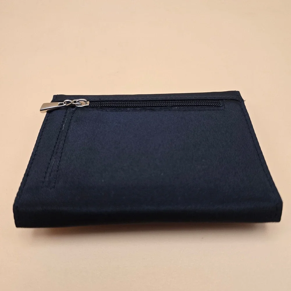 Vintage Tommy Hilfiger Tommy‎ Gear Nylon Trifold Wallet Red White Black US Flag